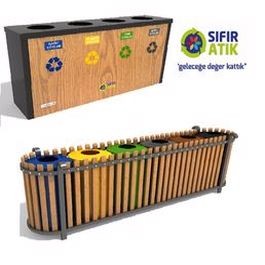 Ahşap Geri Dönüşüm Kutuları