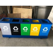 Renkli Sıfır Atık Çöp Kutuları