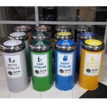 4 lü Renkli Sıfır Atık Çöp Kutuları