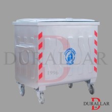 Galvaniz Metal Çöp Konteyneri