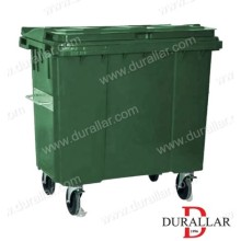 770 Litre Plastik Çöp Konteyneri Yeşil Renk