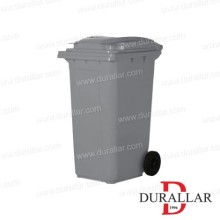 360 Litre Plastik Çöp Konteyneri Siyah Renk