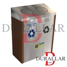 2 li Özel Tasarım Geri Dönüşüm Kutusu