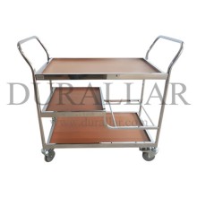 Kromajlı Ahşap Servis Arabası