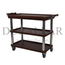 3 Katlı Ahşap Servis Arabası