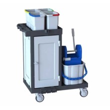 Plastik Dolaplı Temizlik Kat Arabası