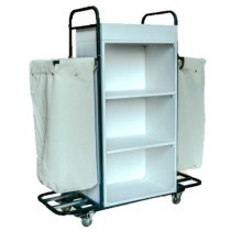 Pvc Brandalı Raflı Temizlik Arabası