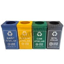4 lü Plastik Geri Dönüşüm Seti