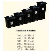 Rotasyon Plastik Kırılmaz Pedallı Atık Kovası