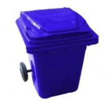 80 Litre Plastik Çöp Konteyneri Mavi Renk