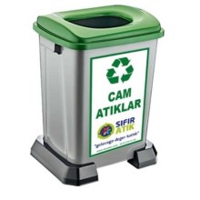 50 litre Cam Sıfır Atık Kutusu