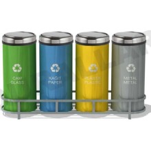 4 lü Döner Kapaklı Sıfır Atık Kutusu