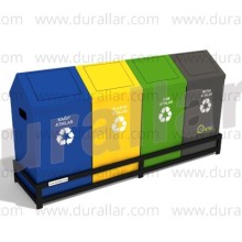 4 lü Sıfır Atık Çöp Kovaları