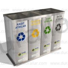 4 lü Sıfır Atık Çöp Kovası