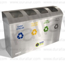 Paslanmaz 4 lü Sıfır Atık Kutusu