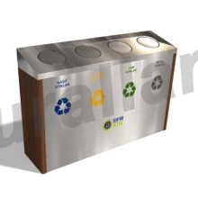 4 lü Paslanmaz Sıfır Atık Kutusu