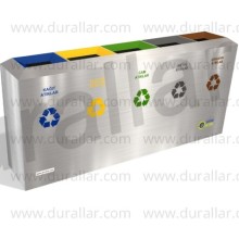 5 li Paslanmaz Çelik Atık Kutuları