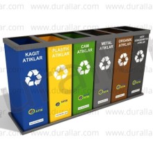 6 lı Sıfır Atık Geri Dönüşüm Kutusu