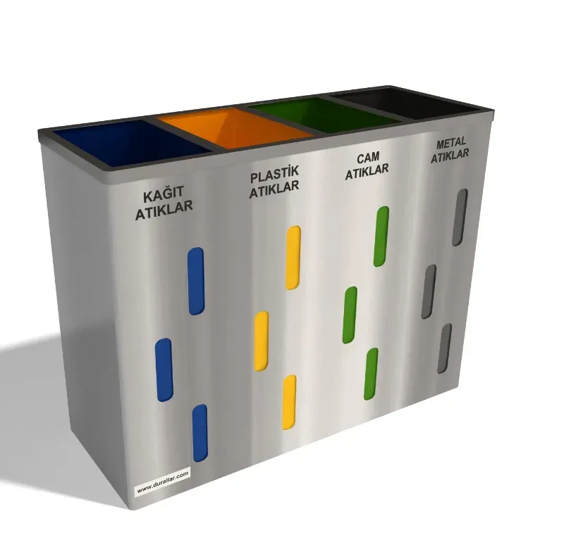 4 Lü Sıfır Atık Geri Dönüşüm Kovası -GDK-4041