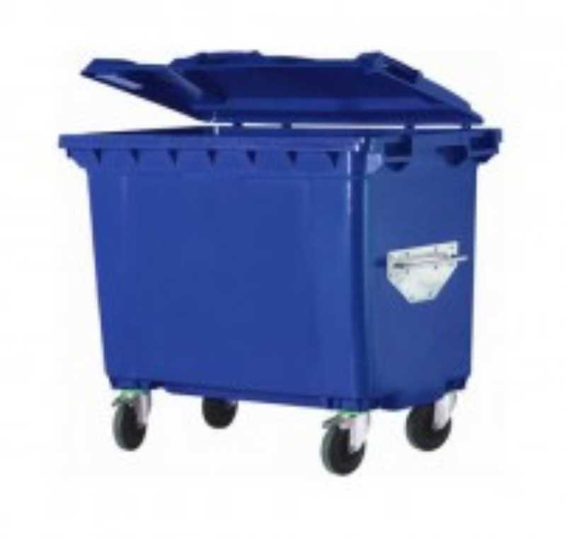 660 lt Mavi Plastik Çöp Konteyneri -