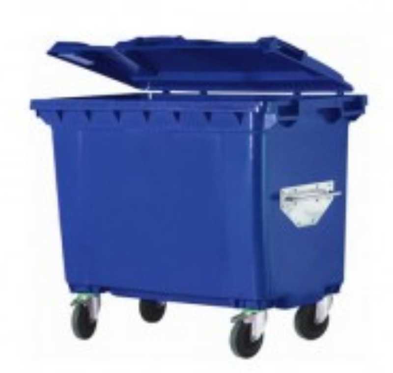 770 lt Mavi Plastik Çöp Konteyneri
