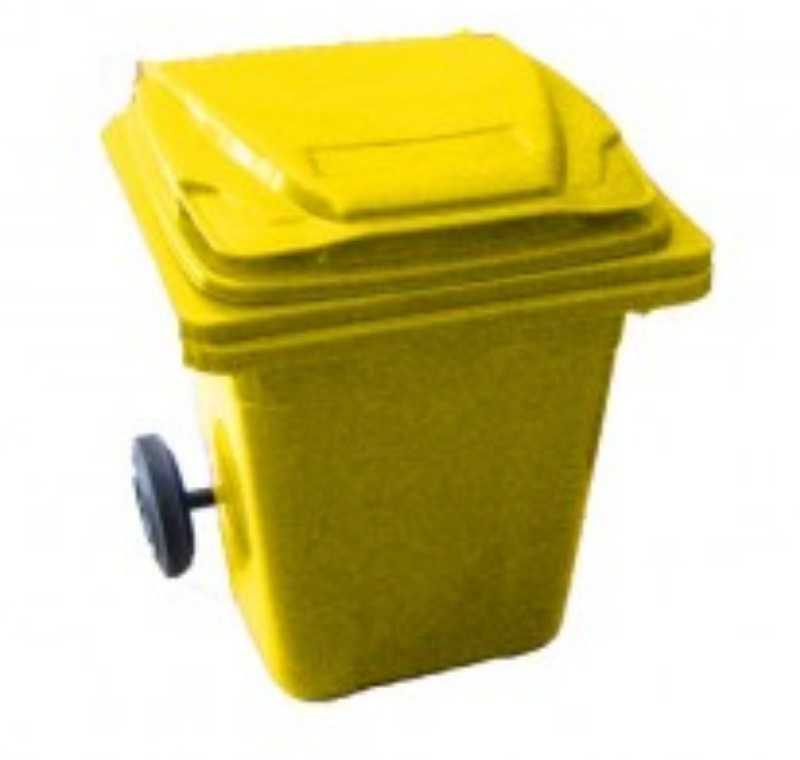 80 lt Sarı Çöp Konteyneri -